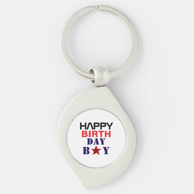 Happy Birth Day BoY Key Ring (Front)