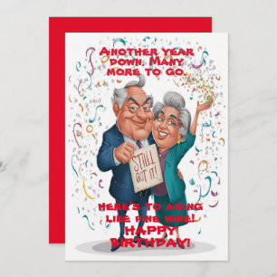 happy birth day funny 60th  invitation