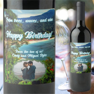 Happy Birthday 0828 Wine Label