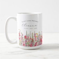 Happy Birthday 100th August Birth Flower Custom
