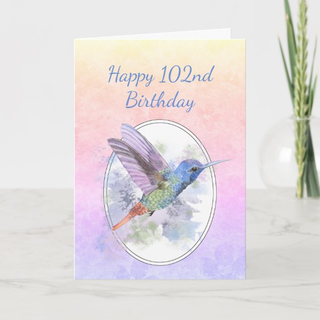 Happy Birthday 102nd Hummingbird Bird Programme (Front)