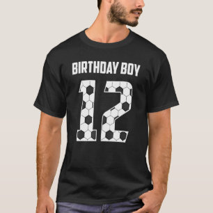 Happy Birthday 12th 12 Year Old Soccer Boys Kids 2 T-Shirt