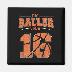 Happy Birthday 16 Year Old Basketball Boys Sixteen Magnet