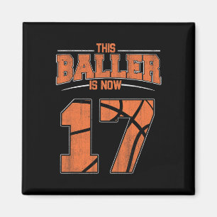 Happy Birthday 17 Year Old Basketball Boys Sevente Magnet