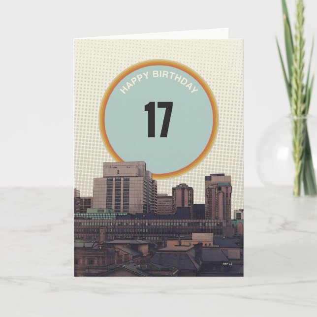 Happy Birthday  17 Years Old Card (Front)