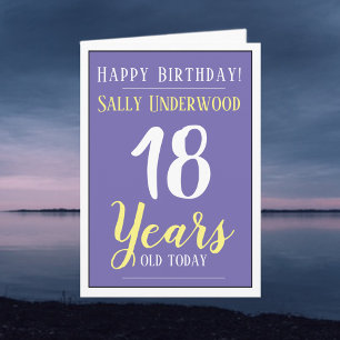 Happy Birthday 18 Years Old Card