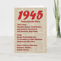 Happy Birthday 1945 Year of birth news 40's 40s