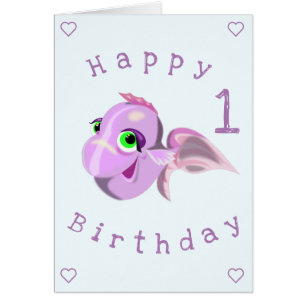 Happy Birthday 1 - Happy Fish - Add Year