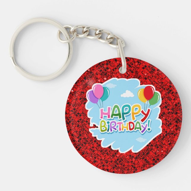 Happy Birthday!-23769 Key Ring (Front)