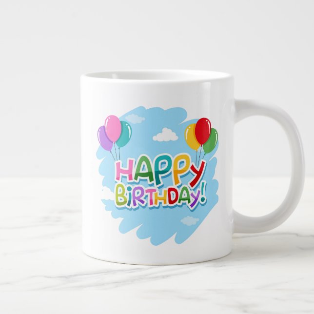 Happy Birthday!-23769 Large Coffee Mug (Right)
