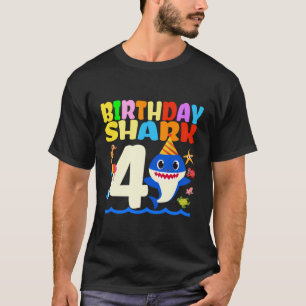Happy Birthday 2 Years Old Cute Shark 2Nd Funny Gi T-Shirt