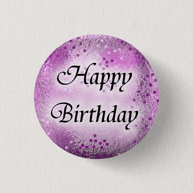 Happy Birthday 3 Cm Round Badge (Front)