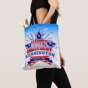 Happy Birthday 4th of July  Tote Bag