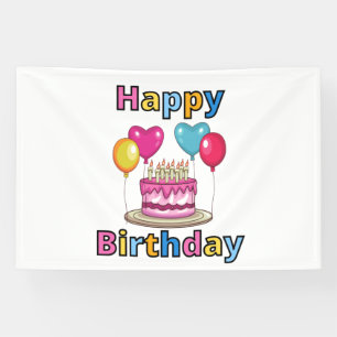 Happy Birthday 4x6 Vinyl Banner