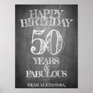Happy Birthday - 50 Years & Fabulous Poster
