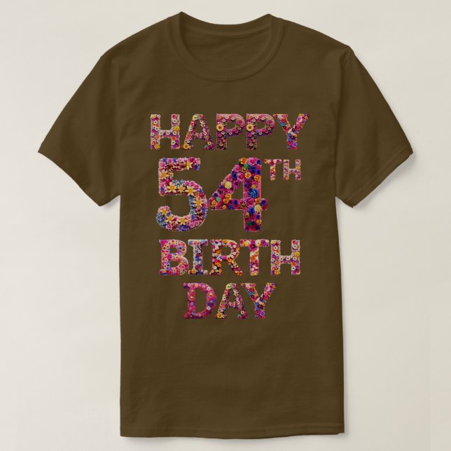 Happy Birthday 54th T-Shirt (Design Front)