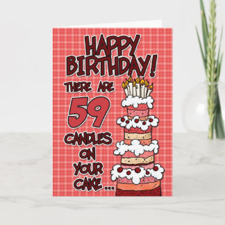 Happy Birthday - 59 Years Old Card
