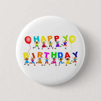 Happy Birthday 6 Cm Round Badge