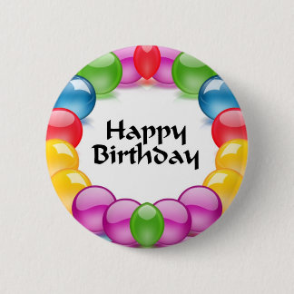 Happy Birthday 6 Cm Round Badge