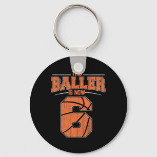 Happy Birthday 6th 6 Year Old Basketball Boys Sixt Key Ring