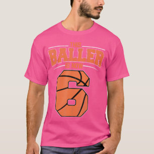 Happy Birthday 6Th 6 Year Old Basketball Boys Sixt T-Shirt
