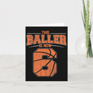 Happy Birthday 6th 6 Year Old Bysketbyll Boys Sixt Card