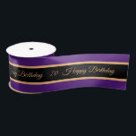 Happy Birthday & 70 Celebration, Aniversary Event Satin Ribbon<br><div class="desc">Ribbon (Gifts): Celebration,  Aniversary,  Happy Birthday event & number 70 - easily customise text and number for the special occasion.</div>