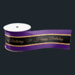 Happy Birthday & 70 Celebration, Aniversary Event Satin Ribbon<br><div class="desc">Ribbon (Gifts): Celebration,  Aniversary,  Happy Birthday event & number 70 - easily customise text and number for the special occasion.</div>