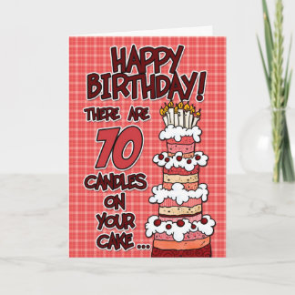 Happy Birthday - 70 Years Old Card