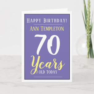 Happy Birthday 70 Years Old Card