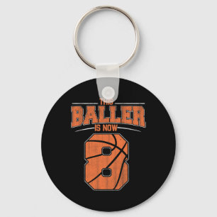 Happy Birthday 8th 8 Year Old Basketball Boys Eigh Key Ring