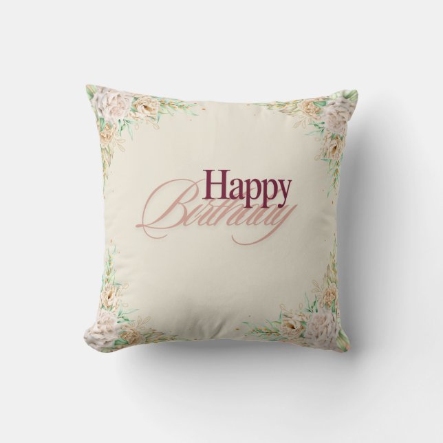 "Happy Birthday – A Day to Celebrate You!" Cushion (Front)