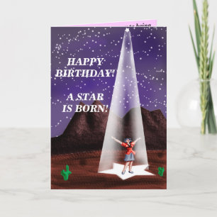 HAPPY BIRTHDAY! A star is born!... Card