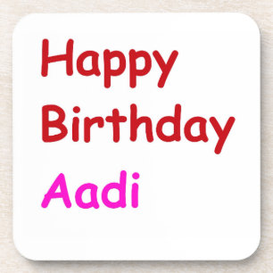 Happy Birthday Aadi Coaster