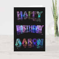 Happy Birthday Aaron Card