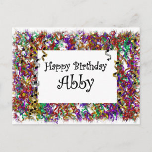 Happy Birthday Abby Postcard