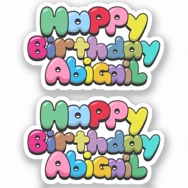 Happy Birthday Abigail (Front)