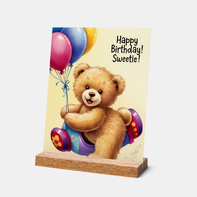  happy birthday acrylic sign (Angle)