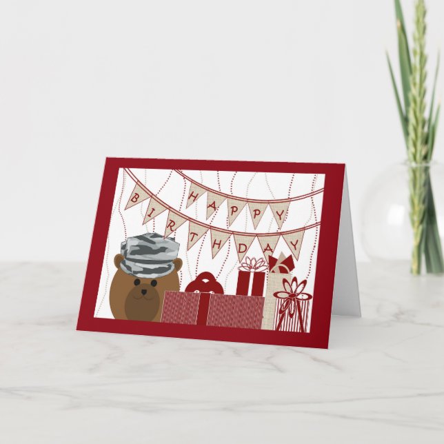 Happy Birthday, Active Duty Air Force Hero! Card (Front)