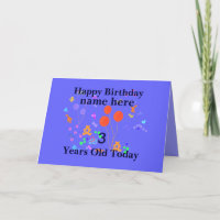 Happy Birthday Add Name 3 year old