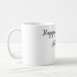 Happy birthday add name title simple minimal coffee mug