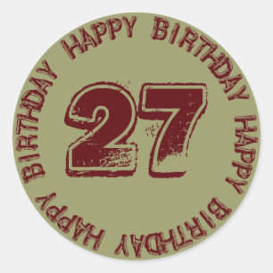 Happy Birthday Age Template Sticker for Him