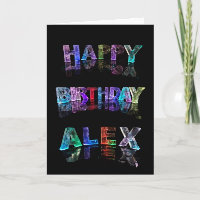 Happy Birthday Alex Card (Front)