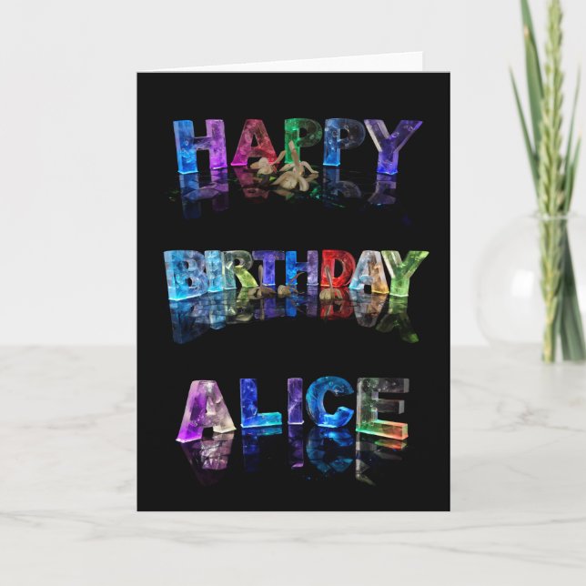 Happy Birthday Alice Card (Front)