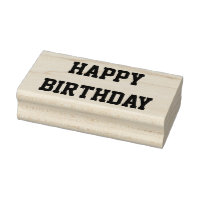 Happy Birthday All Caps Bold Font Custom Message