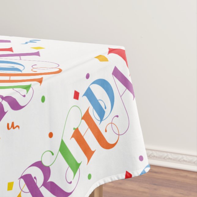 Happy Birthday All-Over Print Tablecloth (In Situ)
