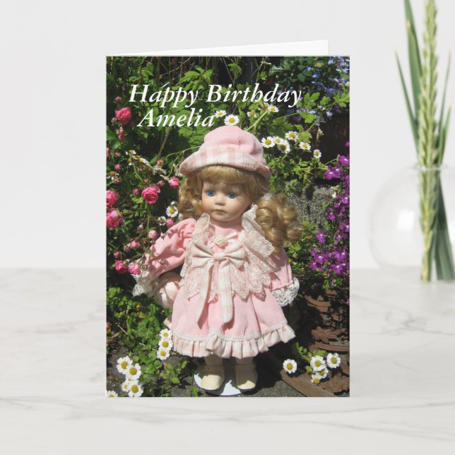 Happy Birthday Amelia Card (Front)