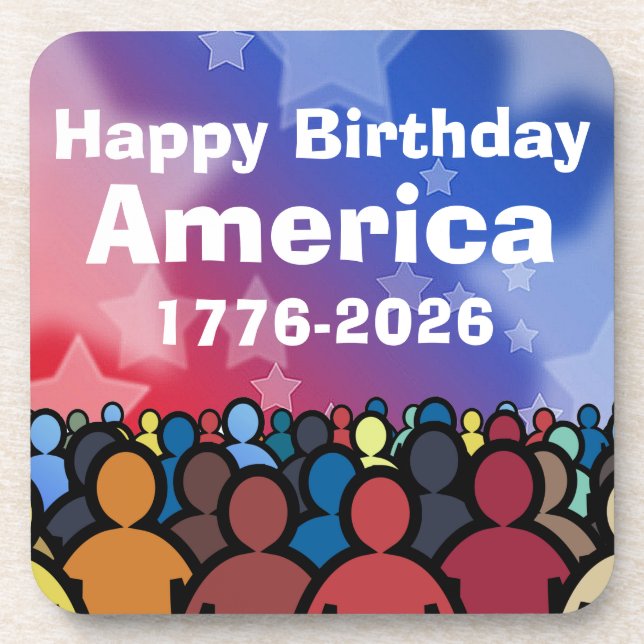Happy Birthday America 1776 to 2026 Coaster (Front)
