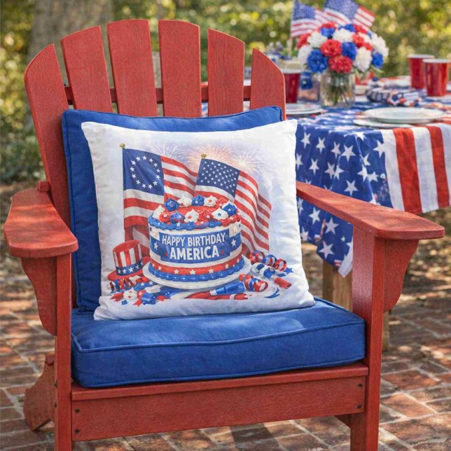 Happy Birthday America 250 Patriotic  Cushion (Creator Uploaded)