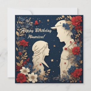 Happy Birthday America 250th Anniversary Family Card